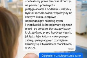 Wiadomość w aplikacji mobilnej.